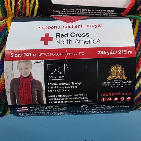 Red Heart Super Saver Mexicana (lot 4560)Yarn, Bundle Of 4 Skeins. - Picture 5 of 6